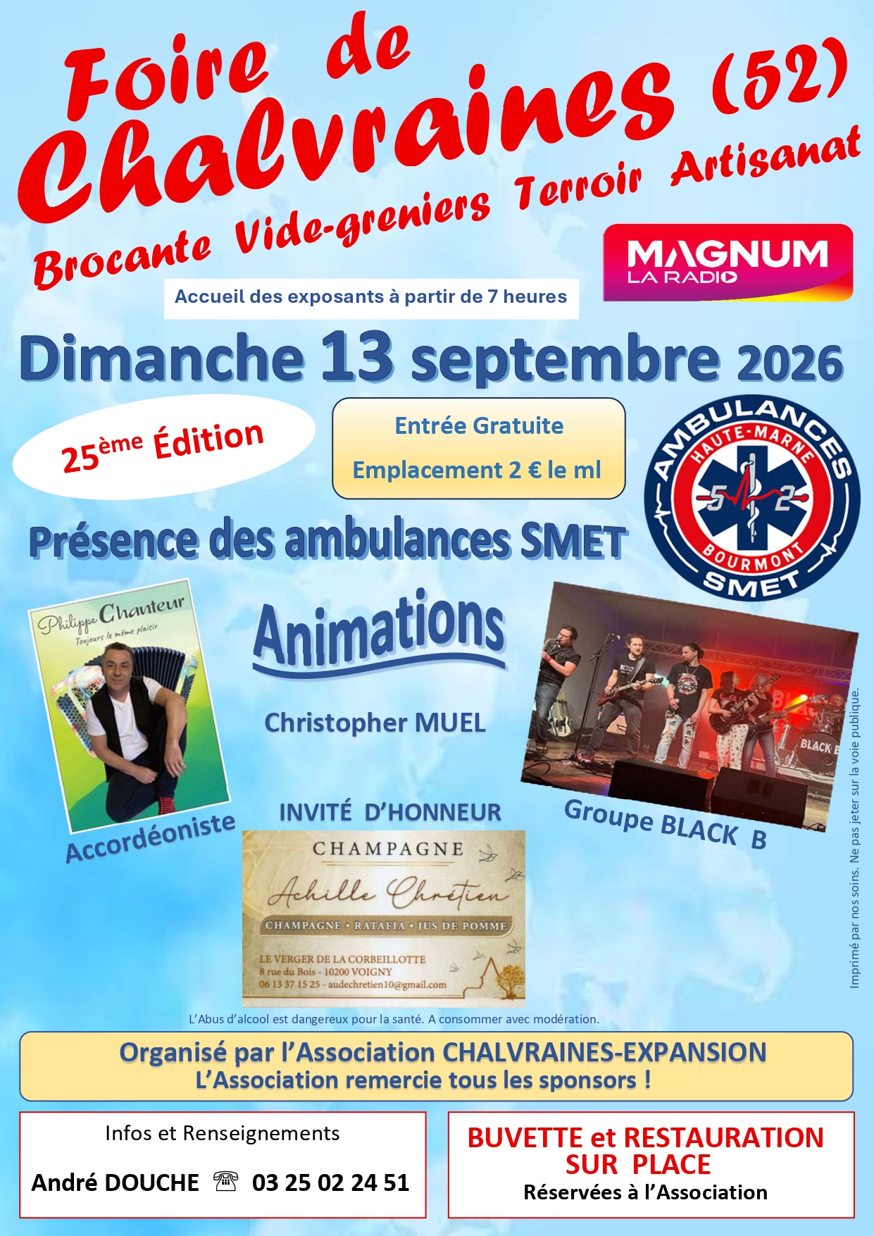 FOIRE BROCANTE VIDE-GRENIERS TERROIR ARTISANAT à CHALVRAINES